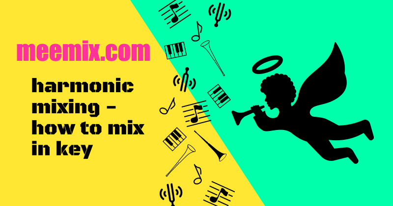 harmonic mixing on grreen and yellow diagonally split background